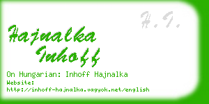 hajnalka inhoff business card